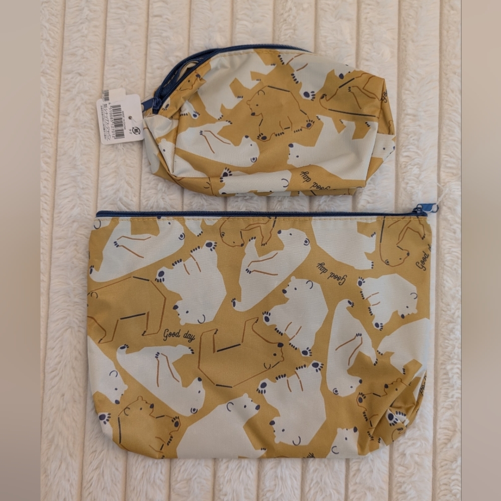 ✳️ FREE w/ Bundle - Polar Bear Print Pouch Set
